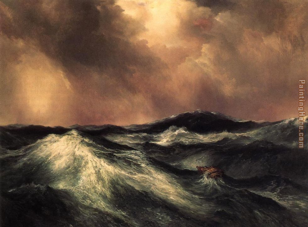 The Angry Sea painting - Thomas Moran The Angry Sea art painting